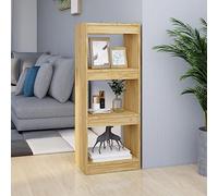 YUOTYRKTEJRSG Bibliothek Raumteiler aus Massivholz Kiefer 103,5 cm Höhe, Bücherregal mit 3 Fächern, Stabiles Bücherregal für Wohnzimmer Flur, Dekoratives Möbelstück zum Organisieren Von Büchern DVDs