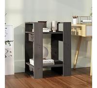 YUOTYRKTEJRSG Bibliothek Raumteiler Bücherregal aus Massivholz Kiefer Grau 41x35x57 cm Stilvolles Wohnzimmer Schlafzimmer Regal mit großer Stauraum