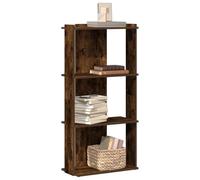 YUOTYRKTEJRSG Bibliothek Regal 3 Ebenen Bücherregal 120cm Hoch Eiche Rauchfarben 60x30cm für Wohnzimmer Büro Aufbewahrung Organizer Möbel aus Holzwerkstoff