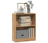 YUOTYRKTEJRSG Bibliothek Regal Bücherregal Eiche Rustikal 60x24x76 cm aus Holzwerkstoff, Stabiles Wohnzimmer Schlafzimmer Büro Aufbewahrungsregal mit offenen Fächern für Bücher und Deko