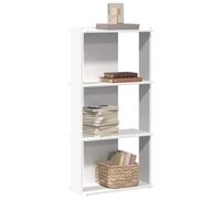 YUOTYRKTEJRSG Bibliothek Weiß 3-stöckig 60x30x120 cm Bücherregal aus Holzwerkstoff, Stabiles Wohnzimmer Bücherregal, Vielseitiges Etagere für Bücher, Deko, Pflanzen im Schlafzimmer Oder Büro