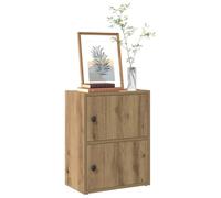 YUOTYRKTEJRSG Bibliothekregal Bücherregal mit Tür aus Eiche Dekor 40x24x52 cm, Stauraum Möbel für Wohnzimmer Schlafzimmer, Kommode aus Holzwerkstoff mit Wandbefestigung