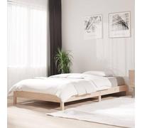 YUOTYRKTEJRSG Bois de pin Massif empilable Design Rustique 100x200 cm Brun | Lit Empilable Bois Massif de Pin 100x200 cm sans Matelas, Cadre de en Pin Naturel avec Sommier à Lattes, Structure Robuste