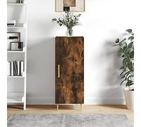 YUOTYRKTEJRSG Buffet de Rangement Moderne en Chêne Fumé 90 cm, Meuble de Salon et Salle à Manger avec 3 Compartiments, Bois d'Ingénierie Stable Métal, Armoire Latérale Design pour Séjour et Bureau