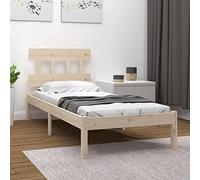 YUOTYRKTEJRSG Cadre de lit sans Matelas 90x200 cm Bois Massif pin Solide sommier tête de lit Design Intemporel Chambre Robuste Stable Support Confortable Lecture Film