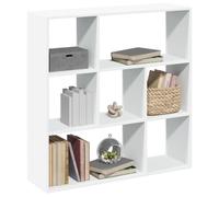 YUOTYRKTEJRSG Etagere Raumteiler Weiß 102x29x103,5 cm, Bücherregal mit 7 Fächern, Stauraum Möbel für Wohnzimmer und Büro, Modernes Regal aus Holzwerkstoff
