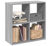 YUOTYRKTEJRSG Étagère Séparatrice de Pièce Moderne, Étagère de Rangement 4 Cubes Gris Sonoma 69.5x29x69.5 cm, Bibliothèque Multifonction pour Salon et Bureau, Design Géométrique Stable