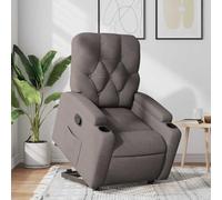 YUOTYRKTEJRSG Fauteuil Inclinable Electrique Levage Assisté pour Personnes Âgées et Mobilité Réduite, Tissu Taupe Confortable, Fonction Relax 135°, Max 110kg - Siège Relevable et Fauteuil Relax