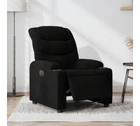 YUOTYRKTEJRSG Fauteuil inclinable électrique motorisé en Tissu Noir Confortable pour Salon et Chambre, Inclinaison 135°, Charge Max 110 kg, Repose-Pieds réglable
