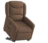 YUOTYRKTEJRSG Fauteuil inclinable électrique pour Personnes âgées et à mobilité réduite, Levage et Inclinaison motorisés, Tissu Marron Confortable, Repose-Pieds réglable, Cadre Robuste, Max 110 kg