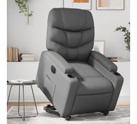 YUOTYRKTEJRSG Fauteuil inclinable électrique pour Personnes âgées et à mobilité réduite, siège Levage et Dossier inclinable Automatique, Similicuir Gris Confortable, Charge Max 110 kg