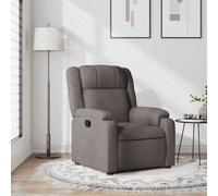 YUOTYRKTEJRSG Fauteuil inclinable Manuel en Tissu Taupe, canapé Relax avec Repose-Pieds réglable, siège rembourré Confortable pour Salon et Chambre, Charge Max 110 kg