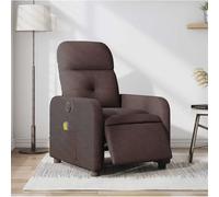 YUOTYRKTEJRSG Fauteuil Massage Vibrations Inclinable Electrique Relaxant, 6 Points Massants, Tissu Marron, Fonction Inclinaison 135°, pour Salon et Bureau, Confort Maximal et Cadre Stable