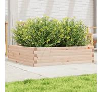 YUOTYRKTEJRSG Large 90x90x23 cm Solid Pine Wood Raised Garden Bed Planter Box for Vegetables, Herbs, Flowers - Rustic Outdoor Patio Yard Decor with Open Bottom Drainage