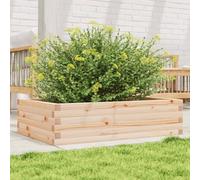 YUOTYRKTEJRSG Large Wooden Planter Box 90x60x23 cm, Solid Pine Wood Raised Garden Bed for Outdoor Flowers Vegetables Herbs, Rustic Deep Plant Container with Open Bottom Drainage