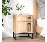 YUOTYRKTEJRSG Table de Chevet Scandinave avec Tiroir et Porte - 40x30x55,5 cm Meuble de Nuit en Bois d'Ingénierie Métal pour Chambre Coucher - Design Moderne et Espace de Rangement Pratique