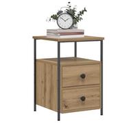 YUOTYRKTEJRSG Tables de Chevet 2 Pièces en Chêne Artisanal, Design Moderne avec Tiroir et Plateau Supérieur, Meuble de Chambre à Coucher Élégant et Stable pour Chambre d'Adulte ou d'Invite