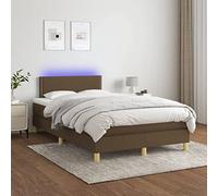 YUOTYRKTEJRSG Tissu Durable LED réglable Sommier Tapissier 120x200 cm Brun