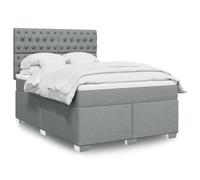 YUOTYRKTEJRSG Tissu Polyester Ressorts ensachés lit sommier 160x200cm Gris