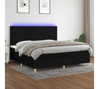 YUOTYRKTEJRSG Tissu réglable LED sommier tapissier Noir 200x200 cm