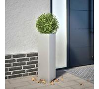 YUOTYRKTEJRSG Triangular Planter Box for Balcony Garden, 30x26x75 cm Galvanized Steel Raised Flower Bed, Rustproof Deep Root Vegetable Herb Container, Modern Patio Decor