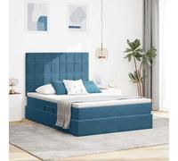 YUOTYRKTEJRSG Velours LED RGB Simili Cuir Bleu 140 x 200 cm