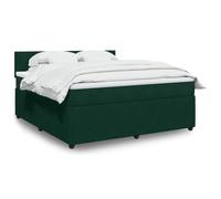 YUOTYRKTEJRSG Velours Ressorts ensachés Lit à sommier Vert 180x200cm