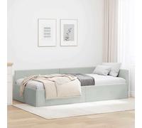 YUOTYRKTEJRSG Velours Transformable Coin Mort élégant Gris Clair 80x200 cm