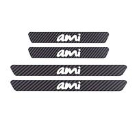 YUPACK 4 Pièces Autocollants Seuil Porte Voiture, pour Citr-oen Cactus C8 C6 C5 C4L C4 C3 C2 C1 DS, Fibre Carbone Anti-Rayure Plaques de Seuils Protecteur et Décoratives Accessoire, AMI