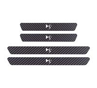 YUPACK 4 Pièces Autocollants Seuil Porte Voiture, pour Citr-oen Cactus C8 C6 C5 C4L C4 C3 C2 C1 DS, Fibre Carbone Anti-Rayure Plaques de Seuils Protecteur et Décoratives Accessoire, DS3