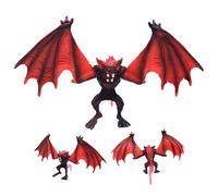 YUPDFGB Chauve-Souris des ténèbres, Figurine Monstre détaillée à Ailes Mobiles et Cristaux Transparents | Jouet dès 7 Ans | 25 x 14.5 CM (Rouge)