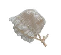 YUPEIUKLI Bonnet à Lacets en Coton pour Princesse, Chapeau de Soleil pour Tout-Petits, Chapeau en Coton pour Petite Fille, Chapeau de Protection Solaire pour Nouveau-nés de 0 à 2 Ans