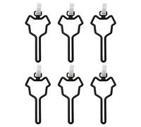 YUPEIUKLI Clip Para Bolsa de desechos de Perro Sin esfuerzo Para recoger fácilmente Los excrementos mientras camina Se Monta de Forma Segura en la Correa Fácil de instalar 6 piezas