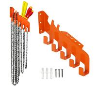 YUPEIUKLI - Colgador de Cadena Para motosierra de Acero Dulce resistente Para montaje en pared Con 5 sujetadores y almacenamiento Lateral de herramientas Para Un garaje organizado