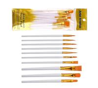 YUPEIUKLI Ensemble de 10 pinceaux en Nylon pour Aquarelle et Acrylique, idéal pour Le Dessin et Les Beaux-Arts, pour des œuvres d'art détaillées.