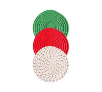 YUPEIUKLI - Juego de 3 manteles individuales de algodón antideslizantes Para decoración de mesa de cocina y comedor