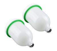 YUPEIUKLI Lot de 2 Godets à Peinture Multi-usages en Nylon 600 ML Filetage M16x1 en Acier Inoxydable Compatibles avec Les Pistolets à Peinture