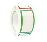 YUPEIUKLI Lot de 250 étiquettes Autocollantes colorées avec Bordures, 4,5 x 2,5 cm, pour bocaux en Verre, pour l'école, Le Bureau et la Cuisine