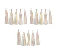 YUPEIUKLI Lot de 3 Paquets de 15 guirlandes de Pompons en Papier pour décorations de fêtes d'anniversaire et de Mariage - Fournitures de Loisirs créatifs colorées