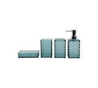 YUPEIUKLI Lot de 4 grilles Transparentes en Diamant pour Bouteille de Lotion, Porte-Brosse à Dents, gobelet pour Bain de Bouche, Porte-Savon, baignoires, Fournitures de Rangement