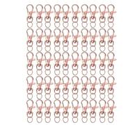 YUPEIUKLI Lot de 60 Porte-clés pivotants en métal avec Anneaux et fermoirs mousquetons - Accessoires pour la création de Bijoux