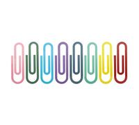 YUPEIUKLI Lot de 8 Trombones métalliques surdimensionnés, Design Plat, pour Fournitures Scolaires et de Bureau, et Marque-Pages
