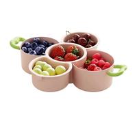 YUPEIUKLI Paquete de 1 frutero de Doble capa Con cesta de drenaje Para Un almacenamiento organizado Que mantiene la frescura de Los alimentos. Desmontable y fácil de limpiar.