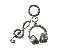 YUPEIUKLI Porte-clés en Acrylique en Forme de Note de Musique et de Casque Audio, pour clés, Sacs et Sacs à Dos. Design créatif et léger pour Les mélomanes.