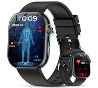 YUPENG 2026 Montre Connectée avec ECG/HRV/Acide urique/IMC, 1.95" AMOLED Smartwatch avec Appel Bluetooth, Détection des émotions Montre Connectee, Appel d'urgence/SOS pour Android iOS