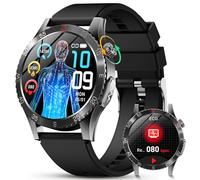 YUPENG NOU Montre Connectée é /ECG+HRV/IMC/Acide Urique, 1,43" AMOLED Ronde Smartwatch avec Fonction Téléphone, 24H Sommeil Monitor/Fréquence Cardiaque, Montre Sport pour Android/iOS
