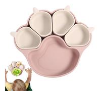 yupeuooe Assiettes en silicone pour, assiette à ventouse - Assiettes en silicone en forme de griffe de chat pour tout-petits, en pour avec ventouse pour réunions diverses