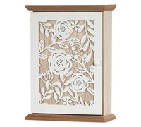 yupeuooe Boîtier à Clés - 6 Crochets et Gravure Vintage Organisateur,Range-Clés Décoratif en Bois | Pour Bijoux Petits Objets Cadeaux Entrée Porte d'Entrée