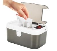 yupeuooe Chauffe-lingettes pour bébé, distributeur de lingettes chauffe-couches avec lumières LED pour les voyages, chargement USB pour bébé, fournitures pour le camping, les voyages d'affaires, la