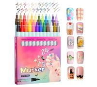 yupeuooe Stylos Vernis À Ongles Avec Séchage Rapide | Outil de Manucure avec 24 Couleurs - Stylos à Peinture pour Ongles 0.5mm,Pour Adolescents, Débutantes, Filles, Pratique, Fêtes, Projets de